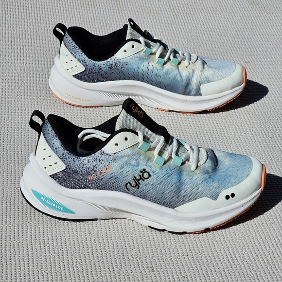 Ryka Shoes - Ryka No Limit Womens Training Shoes Blue White RE-ZORB LITE Size 6.5‎ M